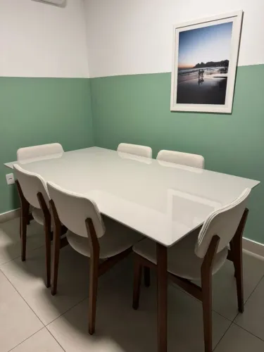 Mesa de jantar retangular 6 lugares