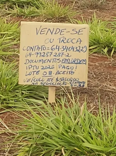 Terreno limpo, plano tudo pago inclusive iptu 2026