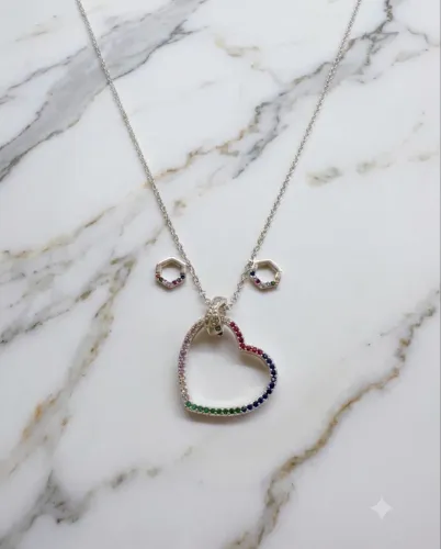 Conjunto Cravejado de Zircônia - Prata 925