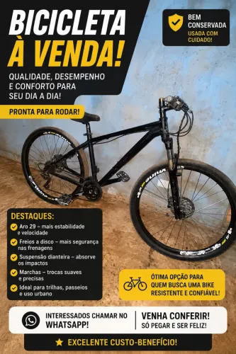 Bicicleta Aro 29 preta