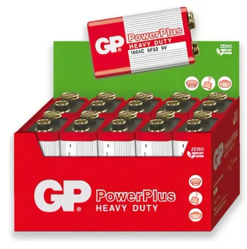 Pilhas 9v Gp Batteries 10 Unidades - Zinco Carvão