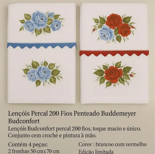 LENÇÓIS BUDDEMEYER BUDCONFORT 200 FIOS - QUEEN E SUPER KING