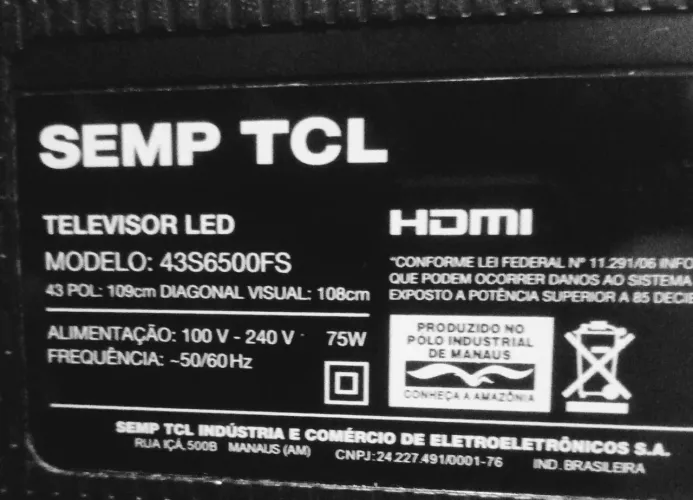 Tv semp tcl 43 smart