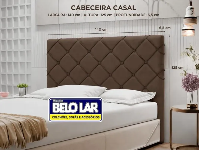 Cabeceira Leblon casal marrom