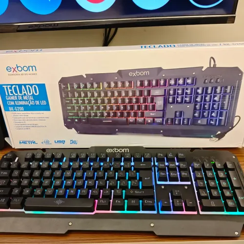 Teclado Gamer com Led - Novo