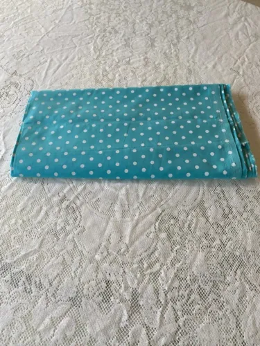 Tecido Popeline de Algodão Poá Azul - 2,00m x 1,50m
