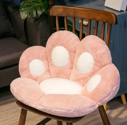 almofada para cadeira de patinha rosa