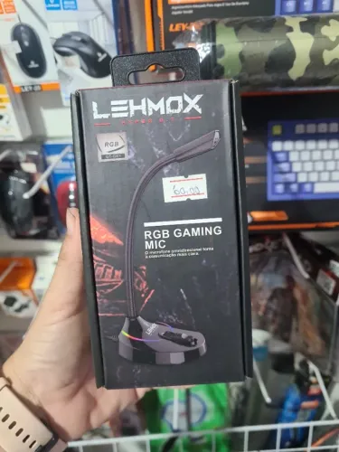Microfone Gamer RGB - Áudio Claro para Suas Lives e Jogos