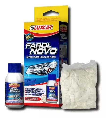 Revitalizador líquido farol novo Luxcar limpa e restaura amarelado fosco 50 ml