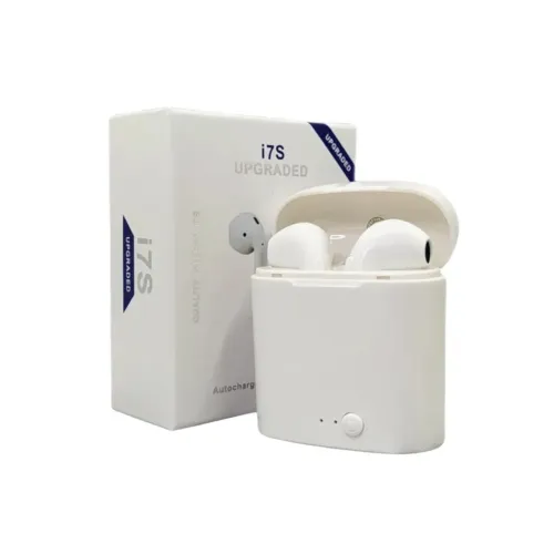 Fone de ouvido in-ear sem fio i7S TWS branco