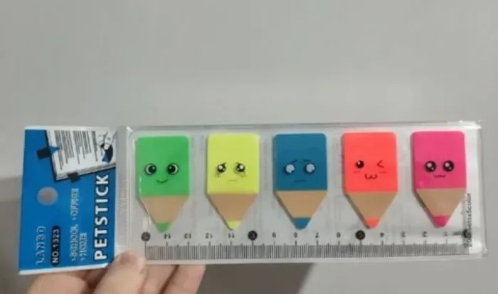 marca páginas colorido post it novo anotações