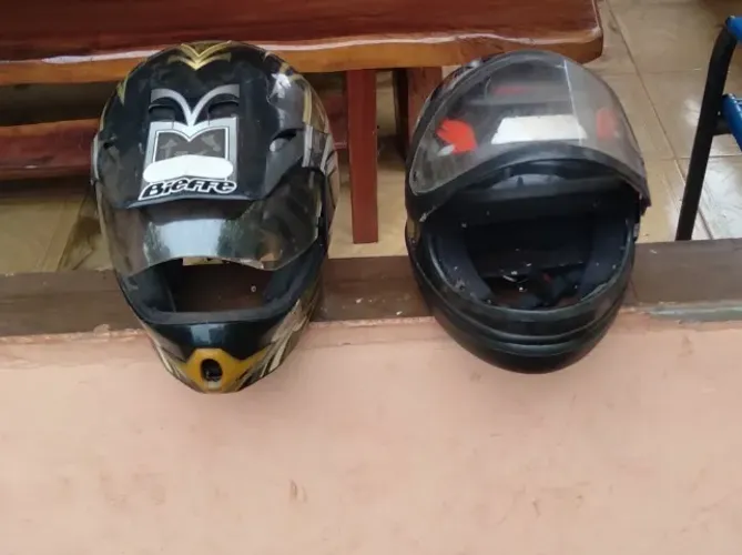 Capacete usado