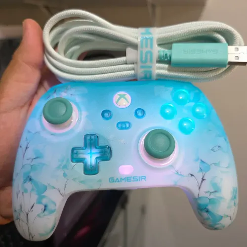 Controle "Cabeado" de Xbox One, Series S/ X, Pc Gamer *Novo - GameSir Floral, Hall Effect