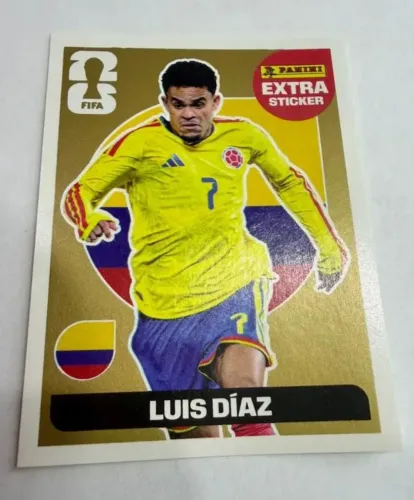 Figurinha Panini Sticker Legend Bronze da Copa do mundo de 2026, de Luiz Diaz 