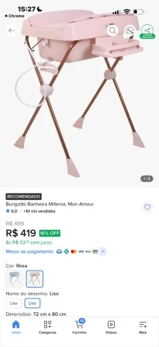 Banheira com tudo, rosa novíssima 