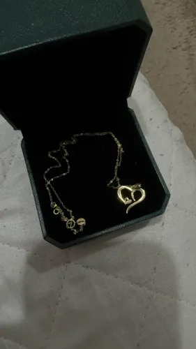  Colar de ouro coração 