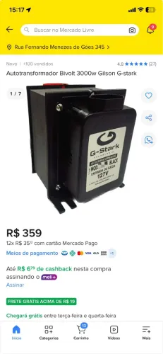 Transformador 3000 watts