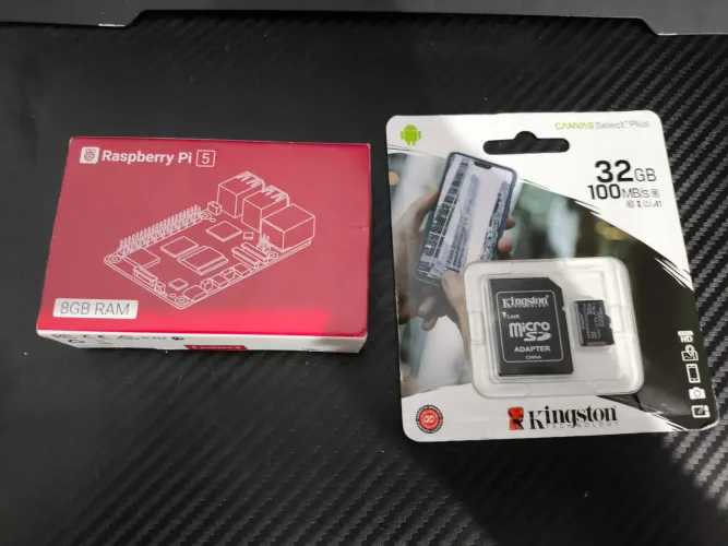 KIT Raspberry Pi 5 8Gb + cartão SD 32Gb