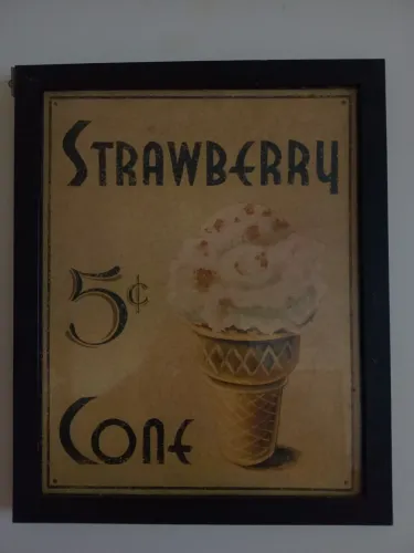 Quadro de Cozinha Strawberry IceCream
