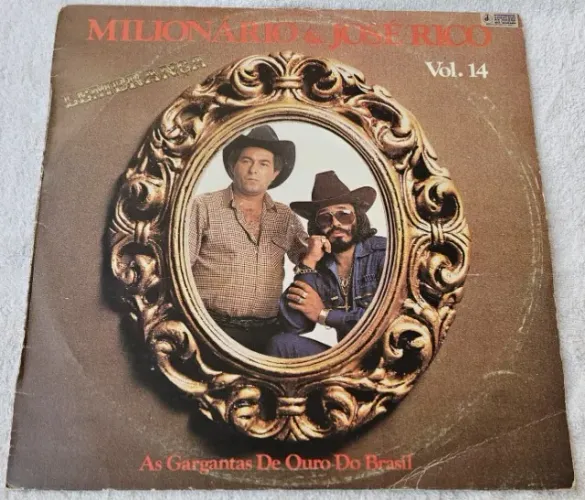 LP Vinil Milionário e José Rico - Lembrança Vol. 14 (As Gargantas de Ouro do Brasil) Origi