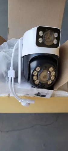 Camera wifi ip externa de duas lentes fazemos instalação