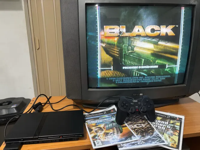 Ps2 slim bem conservado leitor bom