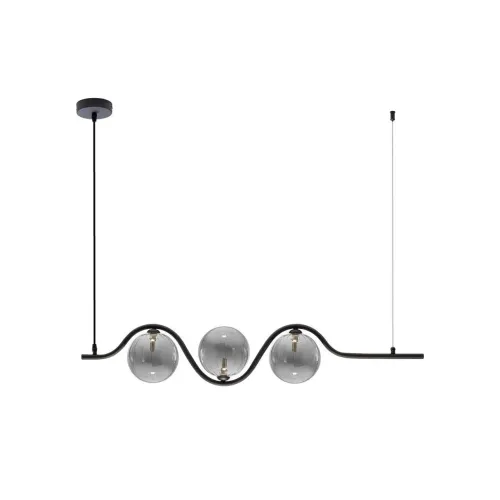 Lustre Pendente Malu - Preto Fosco 3xG9 5W Bivolt 103cm