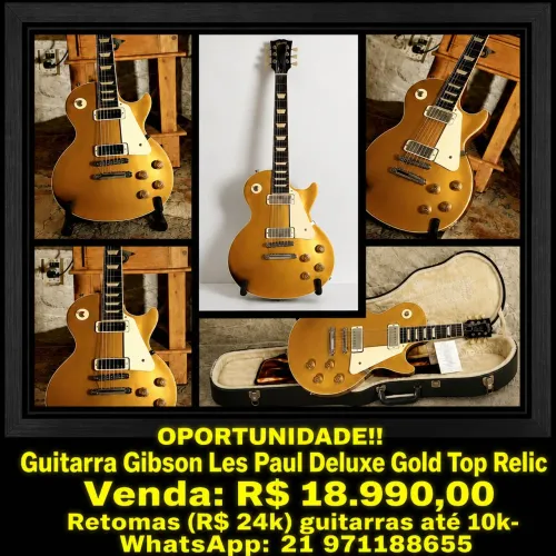 Guitarra Gibson Les Paul Deluxe Gold Top Relic 