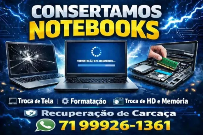 Recuperamos Carcaças de notebooks