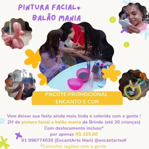 Promoção Pintura Facial Profissional infantil 