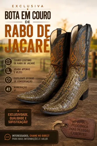 Bota Rabo de Jacaré