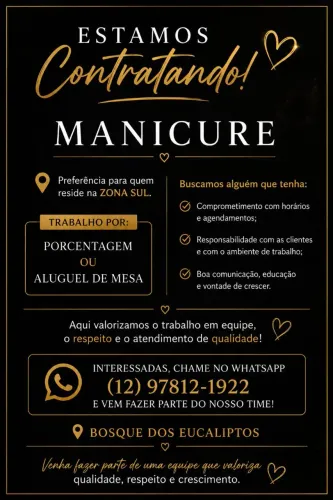 Precisa-se de manicure 