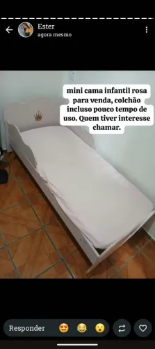 MINI CAMA ROSA