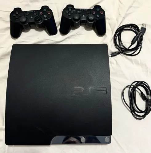 Ps3 Slim + 9 jogos + 2 controles