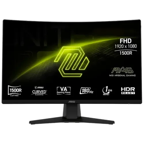 Monitor Gamer MSI Mag 242C 23.6" Full HD Curvo VA 180Hz / 1Ms - Preto