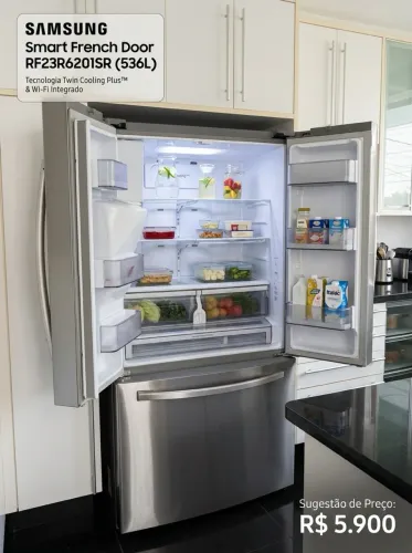 Geladeira/Refrigerador Samsung French Door 536L Inox - 127V (Ótimo Estado!)