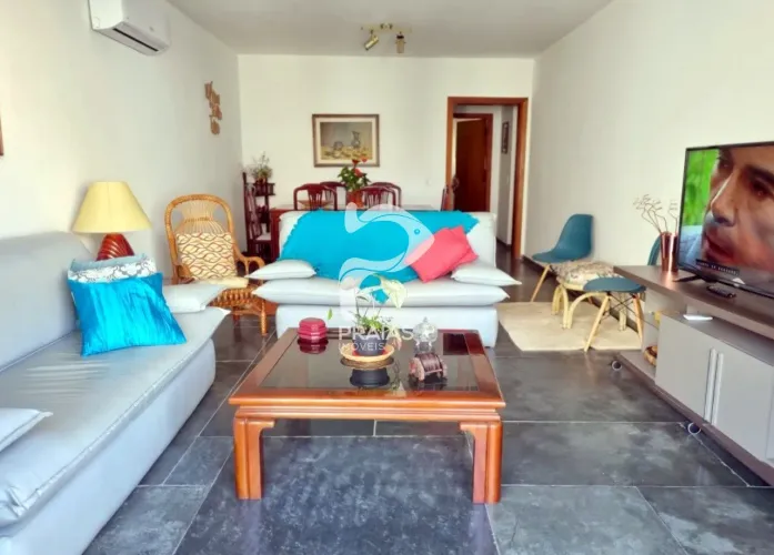 Apartamento mobiliado, 4 dormitórios, Pitangueiras, Guarujá