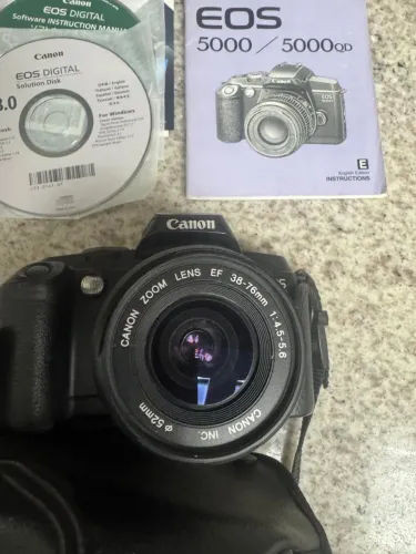 Canon EOS 5000 / 5000QD + lente 38-76mm + bolsa - kit completo