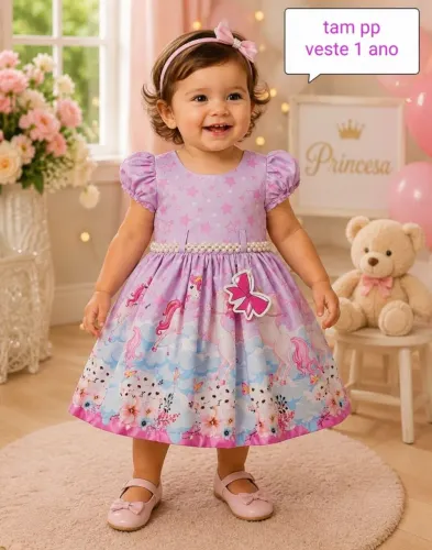 Lote vestido infantil temático 