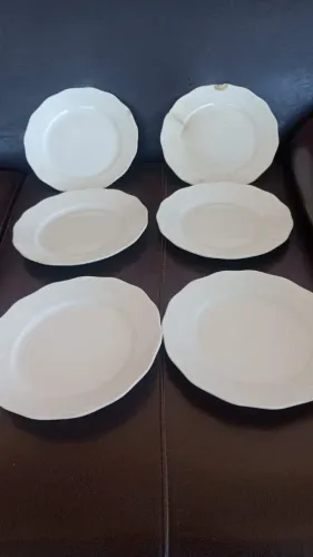 Jogo pratos antigos Porto Ferreira Antiguidades Coleção Porcelana