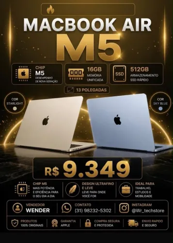 Por MacBook Air M5 novo