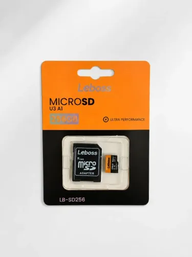 Cartão de Memória MicroSD Leboss 256GB U3 A1 com Adaptador SD