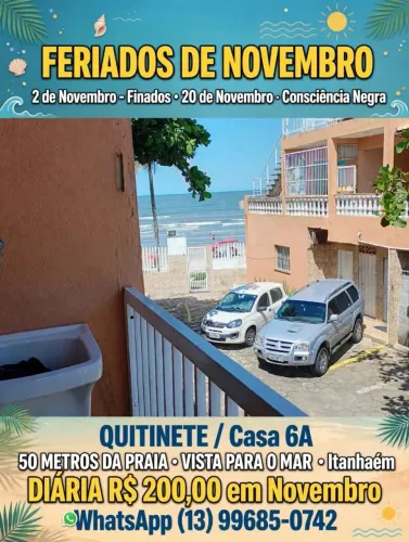 KITINET PE NA AREIA PRAIA DE ITANHAEM SP BAIRRO SATÉLITE 