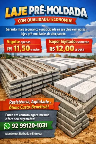 VIGOTA PARA LAJE PRÉ MOLDADA