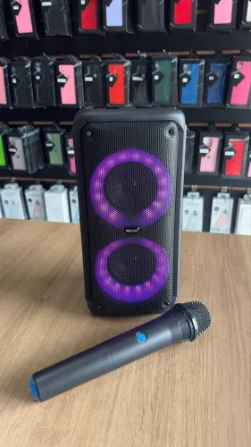 Caixa de Som KTS Bluetooth com Microfone Sem Fio