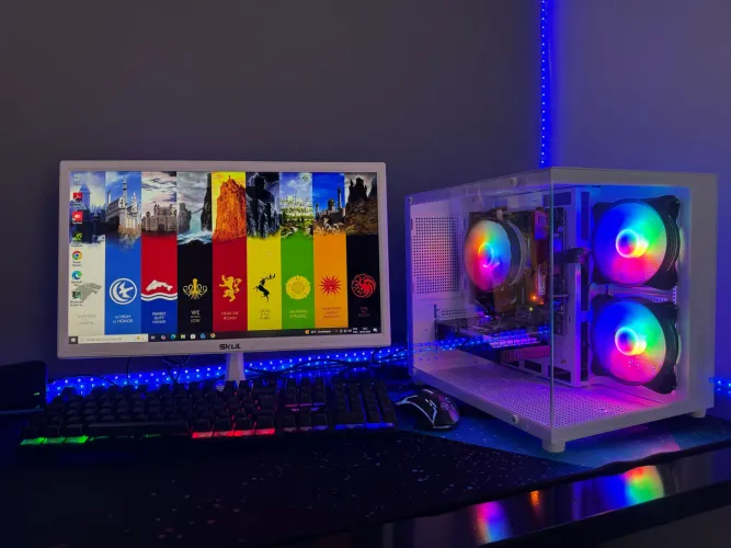 PC Gamer Branco Xeon Completo com Placa de Vídeo - Foto Real R$1.849,00 PIX