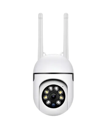 1 Câmera De Vigilância Wifi Hd 1080p 360° Branca Branco
