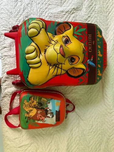 Conjunto Infantil Rei Leão - Mala de Rodinhas + Mochila