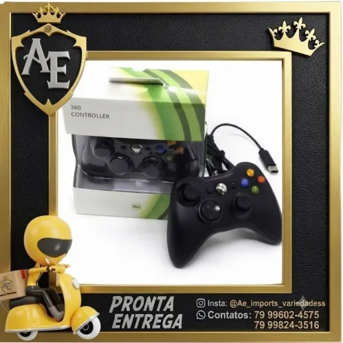 Controle Xbox 360 com fio 
