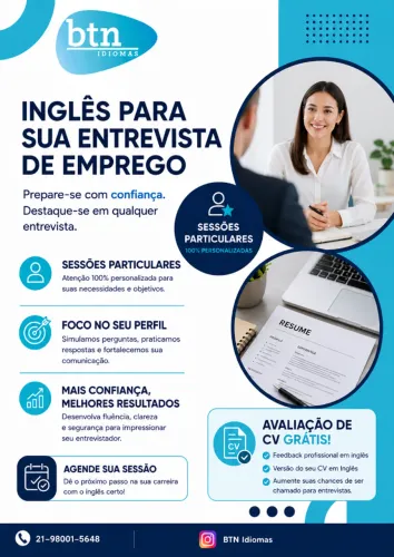 Inglês preparatório para entrevistas de emprego